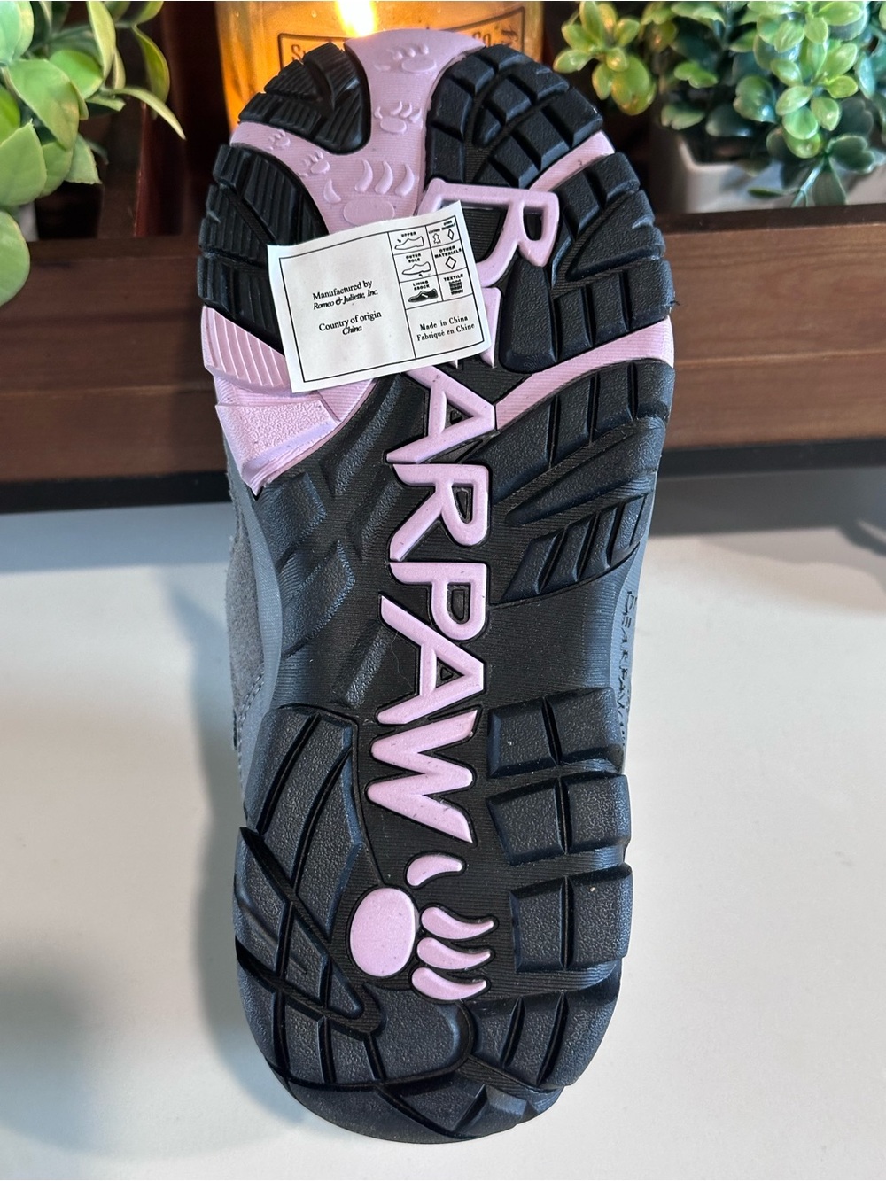 BearPaw Corsica Waterproof Gray and Purple Women's Trail Boots - Picture 10 of 14